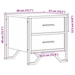 vidaXL Tables de chevet 2Pièces chêne marron 40x41x40cm bois d'ingénierie