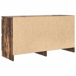 vidaXL Meuble TV chêne fumé 100x35x54 cm bois d'ingénierie