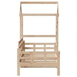 vidaXL Lit de jour avec toit sans matelas 90x200 cm bois massif