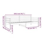 vidaXL Lit de jour sans matelas blanc 90x190 cm bois de pin massif
