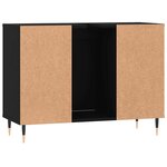 vidaXL Armoire de salle de bain noir 80x33x60 cm bois d'ingénierie