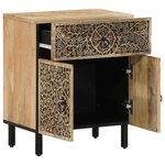 vidaXL Table de chevet 50x33x60 cm bois de manguier massif