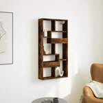 vidaXL Armoire murale chêne fumé 50x15x100 cm bois d'ingénierie