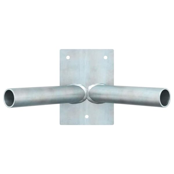 vidaXL Support de mât de drapeau Argent 11.5 x 7.5 cm Acier