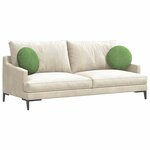 vidaXL Coussins de siège 2 Pièces Vert clair Ø 40 x 13 cm Velours