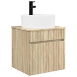 vidaXL Meuble de lavabo mural Chêne Sonoma 49 x 44 5 x 65 cm
