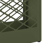 vidaXL Support de parapluie vert olive  28x12x41 cm  en acier