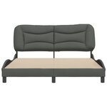 vidaXL Cadre de lit sans matelas gris foncé 160x200 cm tissu