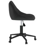 vidaXL Chaise pivotante de salle à manger Noir Velours