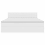 vidaXL Lit avec rangement et LED avec matelas Blanc pur 160 x 200 cm