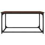 vidaXL Table basse Chêne marron 80x50x40 cm Bois d'ingénierie et fer