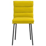 vidaXL Chaises à manger lot de 2 Jaune Velours