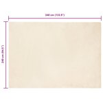 vidaXL Tapis en Fourrure Synthétique de Lapin Crème 240 x 340 cm
