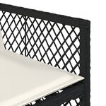 vidaXL Ensemble à manger de jardin 11 Pièces coussins noir résine tressée