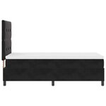 vidaXL Lit à ressort LED avec matelas Noir 80 x 200 cm Velours
