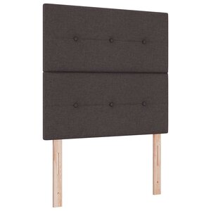 vidaXL Lit à ressorts avec matelas Marron foncé 120 x 200 cm tissu