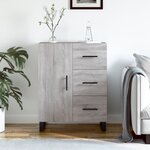 vidaXL Buffet sonoma gris 69 5x34x90 cm bois d'ingénierie
