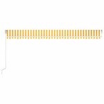 vidaXL Auvent manuel rétractable avec LED 600x350 cm Jaune et blanc