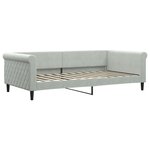 vidaXL Lit de jour et gigogne et matelas gris clair 100x200 cm velours