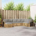 vidaXL Ensemble de canapés d'extérieur 8 pc Blanc et gris clair
