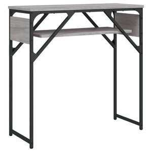 vidaXL Table console avec étagère sonoma gris 75x30x75 cm