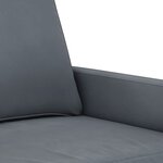 vidaXL Canapé à 2 places Gris foncé 120 cm Velours