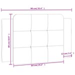 vidaXL Coussin de tête de lit marron 90 cm similicuir