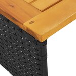 vidaXL Canapé de jardin avec table et coussins en forme de L noir