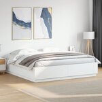 vidaXL Cadre de lit sans matelas blanc 180x200 cm