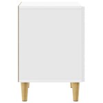 vidaXL Table de chevet Blanc brillant 43 x 34 5 x 50 cm