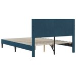 vidaXL Cadre de lit avec tête de lit Bleu 140 x 190 cm Velours
