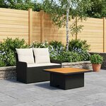 vidaXL Canapé de jardin avec accoudoirs et table relevable 2 Pièce