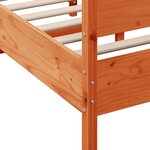 vidaXL Cadre de lit sans matelas cire marron 140x200cm bois pin massif