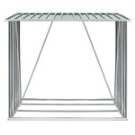 vidaXL Abri de stockage de bois Acier galvanisé 163x83x154 cm Vert