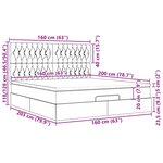 VidaXL Cadre de lit ottoman avec matelas gris foncé 160x200cm tissu