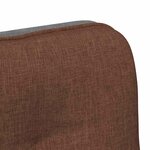 vidaXL Chaise pivotante de bureau Marron Tissu