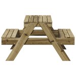 vidaXL Table de pique-nique pour enfants bois de pin imprégné
