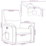 vidaXL Fauteuil inclinable de massage électrique gris similicuir