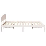 vidaXL Cadre de lit Blanc 140 x 200 cm Bois de pin massif