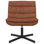 vidaXL Chaise pivotante Marron 63 x 75 x 76 cm PU antique