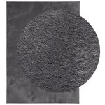 vidaXL Tapis HUARTE à poils courts doux lavable anthracite 240x340 cm