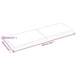 vidaXL Étagère murale 180x60x(2-6) cm bois de chêne massif non traité