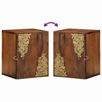 vidaXL Armoire murale de salle de bain marron miel 38 x 33 x 48 cm