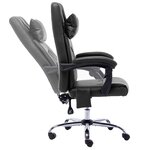 vidaXL Chaise de bureau de massage Noir Similicuir