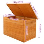 vidaXL Boîte de rangement de jardin 126x72x72 cm Bois