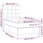 vidaXL Sommier à lattes de lit matelas et LED Bleu foncé 100x200 cm