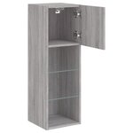 vidaXL Meuble TV avec lumières LED sonoma gris 30 5x30x90 cm