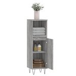 vidaXL Armoire salle de bain sonoma gris 30x30x100 cm
