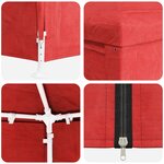vidaXL Tente de fête 400 x 300 x 255 cm Rouge PE et acier