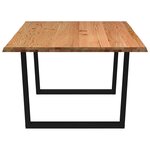 vidaXL Table à manger et bord naturel bois massif chêne